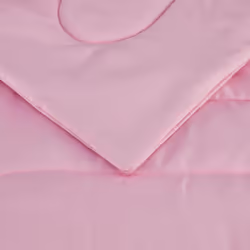 Amazon Basics 3 Piece Microfiber Kid's Comforter and Pillow Sham Set  Full/Queen  Light Pink  Solid