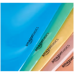 Amazon Basics Tab Dividers for 3 Ring Binder  Two Pocket  Letter Size  Assorted Colors  5 Count