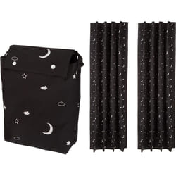 Amazon Basics Portable Blackout Curtain Shade with Suction Cups  50"""" x 78""""  2-Pack  Moon and Stars