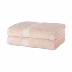 Amazon Basics Fade-Resistant 100% Cotton Bath Towel  2 Pack  30x54  Blush Pink