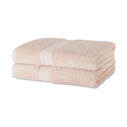 Amazon Basics Fade-Resistant 100% Cotton Bath Towel  2 Pack  30x54  Blush Pink
