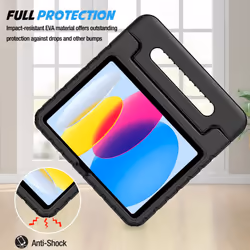 Kids Case for iPad 10th Generation with Pencil Holder, iPad 10 case 10.9 Inch 2022 Shockproof Lightweight Kids Case with