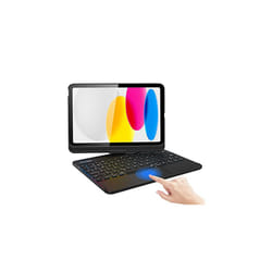 ProCase Keyboard Case with Multi-Touch Trackpad for iPad 10th Generation  360 Degree Rotation 7 Color Backlit Touchpad Keyboard Case for 10th Gen 10.9