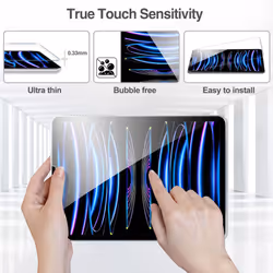 2+2 Pack Screen Protector for iPad Pro 11 4th 3rd 2nd 2022 2021 2020 with Camera Lens Protector, Tempered Glass Film Guard for iPad Pro 11" 4 3 2 Gen