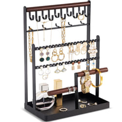Procase Jewelry Organizer Stand Necklace Organizer Earring Holder  6 Tier Jewelry Stand Necklace Holder with 15 Hooks  Jewelry Tower Display Rack Stor