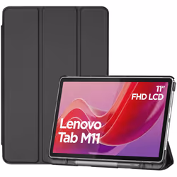 Smart Case for Lenovo Tab M11 11" 2024 TB330FU with Pen Holder, Slim Stand Tri-Fold Hard Shell Protective Tablet Cover Transl ...