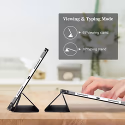 Smart Case for Lenovo Tab M11 11" 2024 TB330FU with Pen Holder, Slim Stand Tri-Fold Hard Shell Protective Tablet Cover Translucent Back Case Support