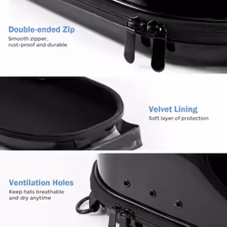 ProCase Hat Travel Case  Hard Hat Case for 67 Baseball Caps Lids Hat Storage Organizer with Carrying Handle & Shoulder Strap Cap Case Hat Carrier for