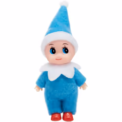 JOYIN Christmas BlueTiny Elf Doll Soft Plush Toy Doll for Christmas Decor  Xmas Gift  Xmas Clothing for Elf Doll