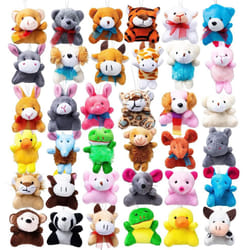 12 Pack Random Mini Animal Plush Toy Assortment (12 Units 3" Each),Bulk Stuffed Animals for Kids, Small Animals Plush Keychain Decoration, Carnival