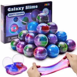 JOYIN Slime Party Favors  24 Pack Mixed Colors Galaxy Slime Ball Party Favors - Stretchy  Non-Sticky  Mess-Free  Stress Relie ...