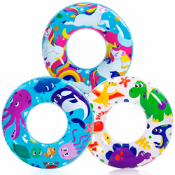 JOYIN 3 Pack Pool Floats  Pool Tube for Kids Swim Rings Inflatable Tubes  Unicorn Sea Animal Tubes Floatie Ring Water Toys fo ...