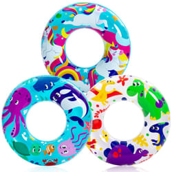 JOYIN 3 Pack Pool Floats  Pool Tube for Kids Swim Rings Inflatable Tubes  Unicorn Sea Animal Tubes Floatie Ring Water Toys for Swimming Pool