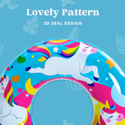 JOYIN 3 Pack Pool Floats  Pool Tube for Kids Swim Rings Inflatable Tubes  Unicorn Sea Animal Tubes Floatie Ring Water Toys for Swimming Pool