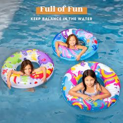 JOYIN 3 Pack Pool Floats  Pool Tube for Kids Swim Rings Inflatable Tubes  Unicorn Sea Animal Tubes Floatie Ring Water Toys for Swimming Pool