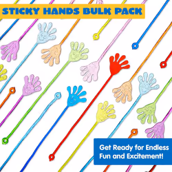 JOYIN 48Pcs Sticky Hands Party Favors  Party Table Favors Set for Kids  Holiday Traditions  Xmas Gift  Bendy Tube  Bendy Tubes  Extreme Stre