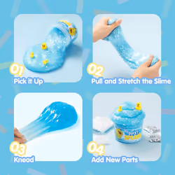 Bubblebath Duck Clear Slime, Butter Slime Party Favors, Non-Sticky, Mess-Free, Stress Relief, Fluffy Slime for Girls and Boys,Slime Party Bag Fillers