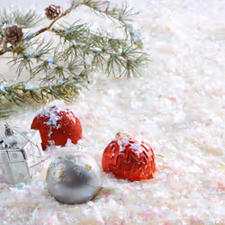 JOYIN 2 Pack 10 oz Christmas Flashing Fake Snow  Artificial Dry White Plastic Snowflakes  Flake Snow Powder Filler for Xmas T ...