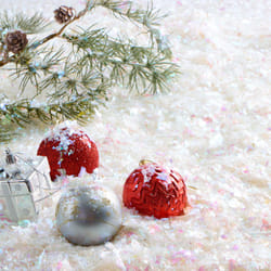 JOYIN 2 Pack 10 oz Christmas Flashing Fake Snow  Artificial Dry White Plastic Snowflakes  Flake Snow Powder Filler for Xmas Tree Decoration  Crafts Ch