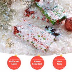 JOYIN 2 Pack 10 oz Christmas Flashing Fake Snow  Artificial Dry White Plastic Snowflakes  Flake Snow Powder Filler for Xmas Tree Decoration  Crafts Ch