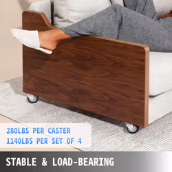 VEVOR 16 Plate Casters with 4" Polyurethane Wheels All Swivel & 8 Brake Casters