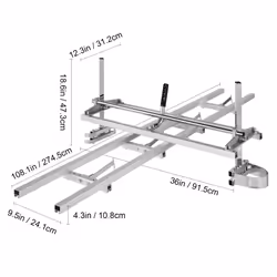 VEVOR Chainsaw Mill 14"-36" Guide Bar and 9 ft Aluminum Rail Mill Guide System - Additional view 7