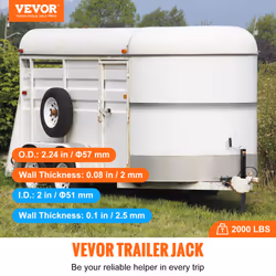 VEVOR 2000 lbs A-Frame Trailer Jack, 13-3/4 Inches Vertical Travel, Jack Stand with Handle for Horse, Utility, Yacht Trailers
