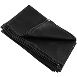 VEVOR 8 x 10 Ft Welding Blanket Black Fiberglass Blanket Portable Fiberglass Fire Retardant Blanket Welding Mat Welding Fireproof Thermal Resistant In