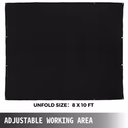 VEVOR 8 x 10 Ft Welding Blanket Black Fiberglass Blanket Portable Fiberglass Fire Retardant Blanket Welding Mat Welding Fireproof Thermal Resistant In