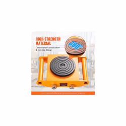 Machinery Skate Dolly, 13,200 LBS/6T Industrial Machinery Mover, Heavy Duty Carbon Steel Machinery Moving Skate with 4 PU Wheels and 360 Rotation