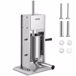 VEVOR Sausage Stuffer Manual 7LB/3L Capacity Two Speed 304 Stainless Steel Sausage Filling Machine with 4 Stuffing Tubes S ...