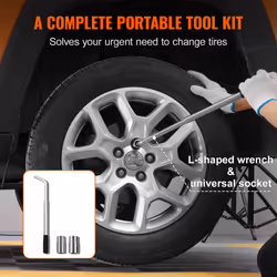 VEVOR Scissor Jack 2.5 Ton Steel Scissor Car Lift Jack Kit with Lug Wrench