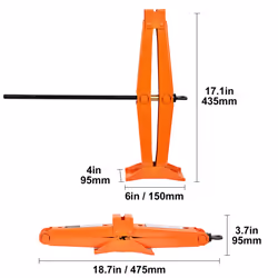 VEVOR Scissor Jack 2.5 Ton Steel Scissor Car Lift Jack Kit with Lug Wrench - Additional view 7