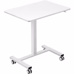 VEVOR Mobile Standing Desk 28"-44" Gas-Spring Height Adjustable Sit-Stand Desk