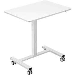 VEVOR Mobile Standing Desk 28"-44" Gas-Spring Height Adjustable Sit-Stand Desk