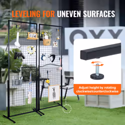VEVOR 2' x 5.6' Grid Wall Panels Tower 2 Packs Wire Gridwall Display Racks - Additional view 4