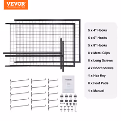 VEVOR 2' x 5.6' Grid Wall Panels Tower 2 Packs Wire Gridwall Display Racks - Additional view 6