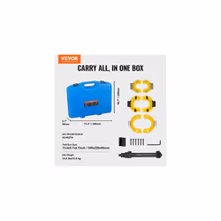 VEVOR Strut Spring Compressor Set, Macpherson Strut Spring Compressor Kit, Interchangeable Fork Strut Coil Extractor Remover Tool, with Yellow Protec - Additional view 6