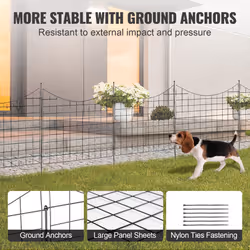 VEVOR Garden Fence No Dig Fence 36.6''(H)x29.5''(L) Animal Barrier Fence 5 Pack
