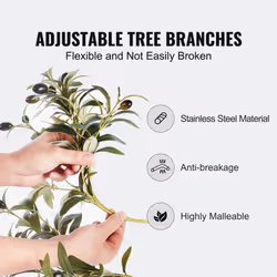 VEVOR 5 FT Artificial Olive Tree Green Natural Tall Faux Lifelike Fake Plant - Additional view 4