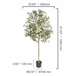 VEVOR 5 FT Artificial Olive Tree Green Natural Tall Faux Lifelike Fake Plant - Additional view 7