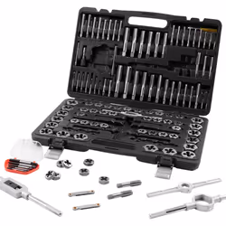 VEVOR Tap and Die Set 116Pcs Metric and SAE Size Bearing Steel Threading Tool