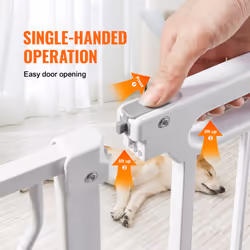 VEVOR Baby Gate Safety Stair Gate Dog Barrier Doorway 29.5"-48.4" Wide 30" Tall