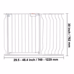 VEVOR Baby Gate Safety Stair Gate Dog Barrier Doorway 29.5"-48.4" Wide 30" Tall - Additional view 7