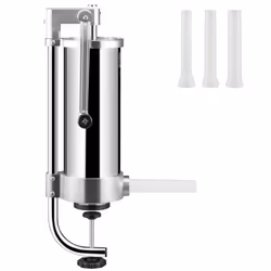 VEVOR Sausage Stuffer  5LBS/3L Stainless Steel Homemade Sausage Maker Vertical Meat Filling Kitchen Machine  Packed 3 Stuffin ...