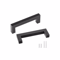 Vevor CJLSBXGPS30P29RL2V0 3.86 in. Stainless Steel Kitchen Square Cabinet Handles Pulls, Matte Black - Pack of 30