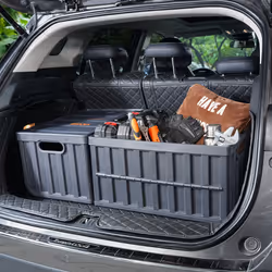 VEVOR Collapsible Storage Bins with Lids Folding Stackable Containers 65L 3-Pack