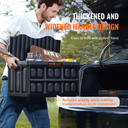VEVOR Collapsible Storage Bins with Lids Folding Stackable Containers 45L 3-Pack - Additional view 4