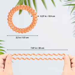 JessLab Spiral Hair Ties  10 Pcs Traceless Phone Cord Hair Ties Spiral