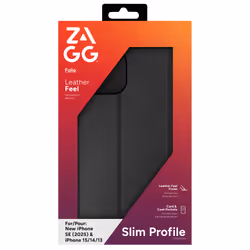 ZAGG Folio Case iPhone 16e/15/14/13 Black